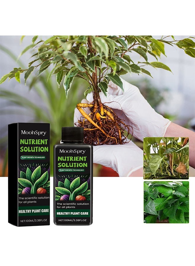 MOONSPRY 100ml Plant Nutrient Solution, Natural Liquid Fertilizer And Plant, Vegetable Plant Fertilisers, Nutrient Solution, Plant Growth Enhancer For all leaf plants Soils, Plants, Hydroponic And Garden Care  - Image 1
