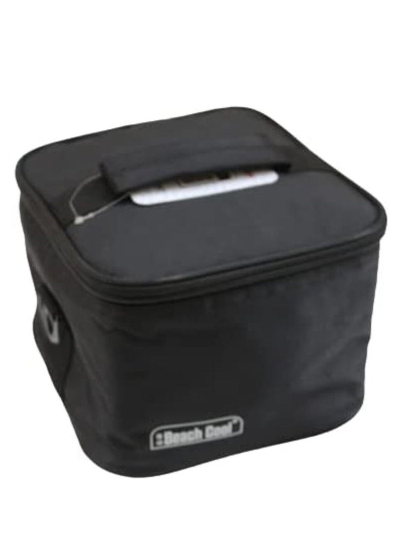Beach Cool Hot and Cold Lunch Bag - Padded and High Quality Material - Adjustable Strap - 5 Liter - Black  - Image 1