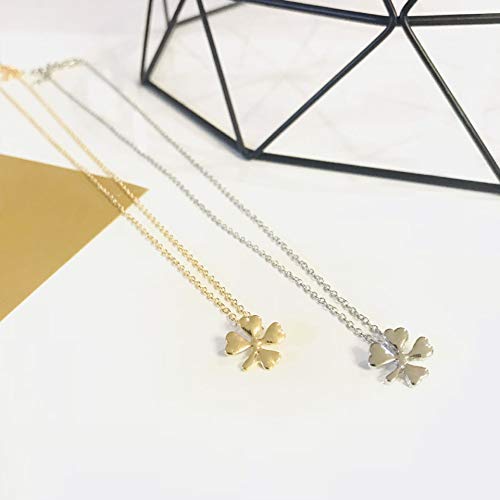 Baydurcan Clover Necklace Good Luck Clover Pendant Chain Necklace with Message Card Gifts for Women (clover) - Image 2
