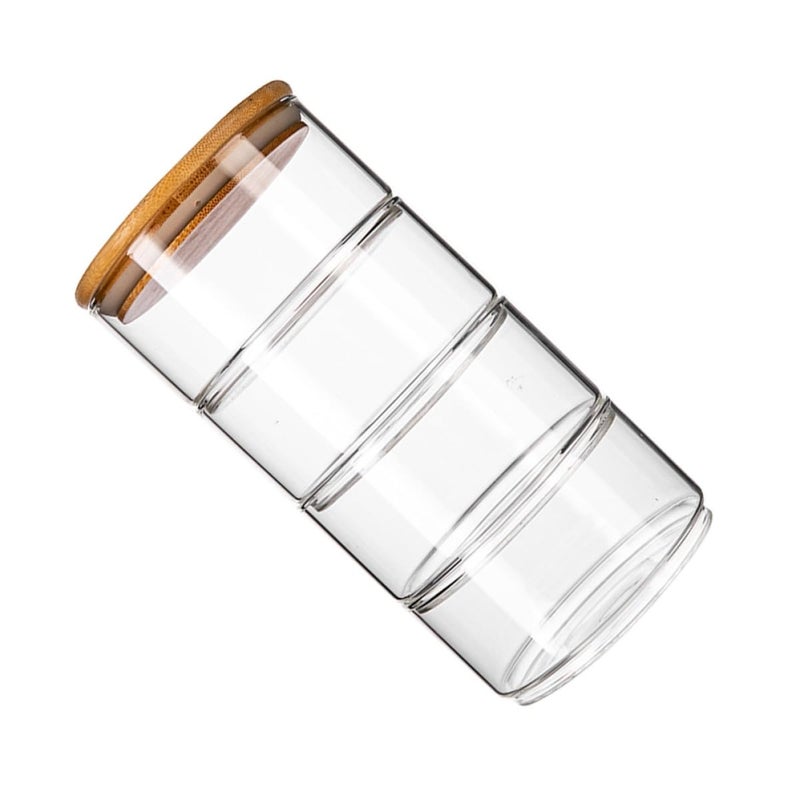 4 Layer Stackable Glass Food Storage Canisters With Lids Airtight Kitchen Pantry Organization - Image 2