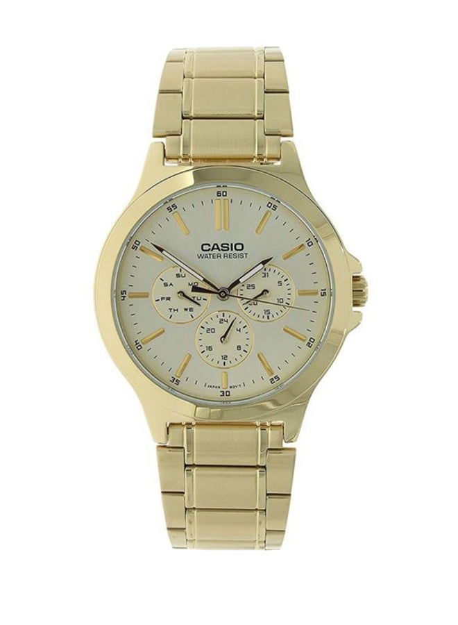CASIO Men Water Resistant Analog Watch Mtp-V300G-7A - 42 mm - Gold - Image 1