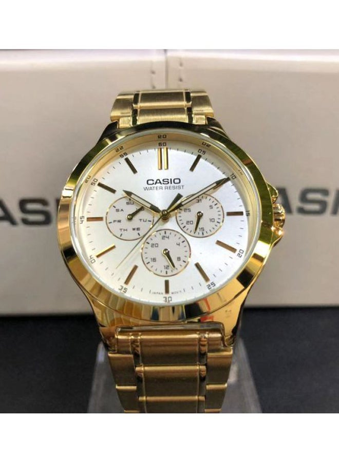 CASIO Men Water Resistant Analog Watch Mtp-V300G-7A - 42 mm - Gold - Image 4