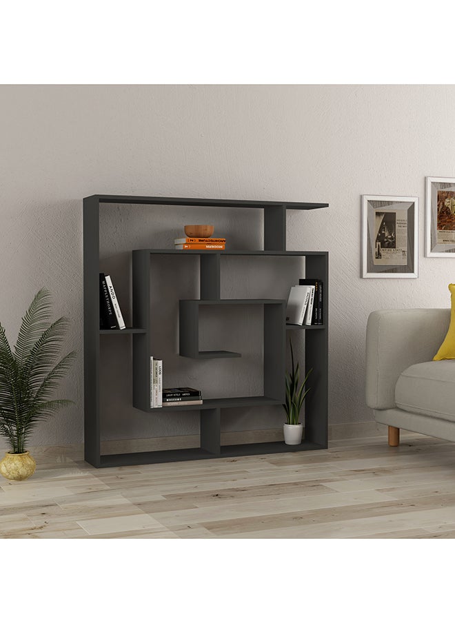 Mourah Home - Labirent Bookcase - Dark Grey - 2 Years Warranty - Image 1