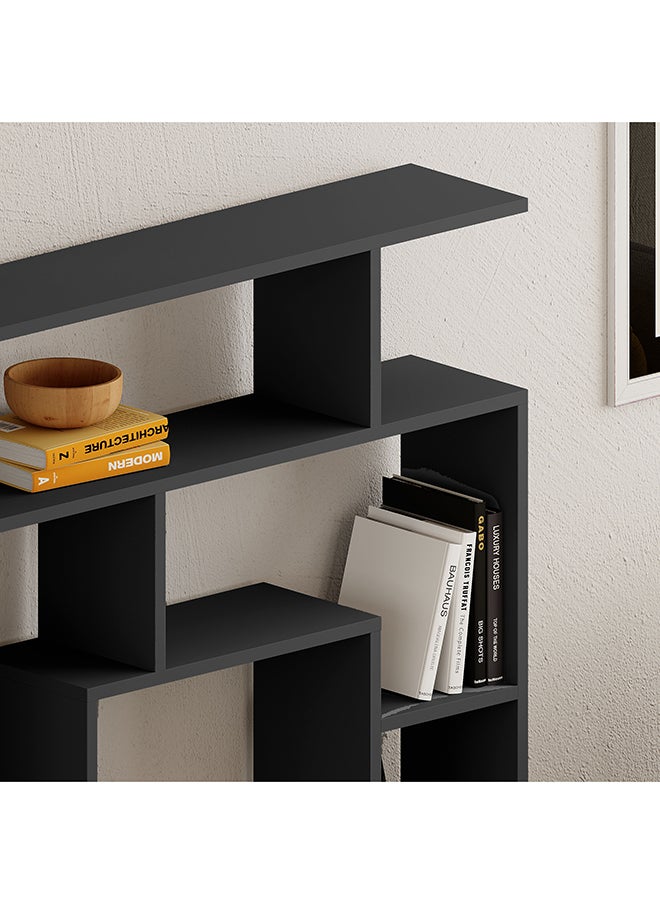 Mourah Home - Labirent Bookcase - Dark Grey - 2 Years Warranty - Image 1