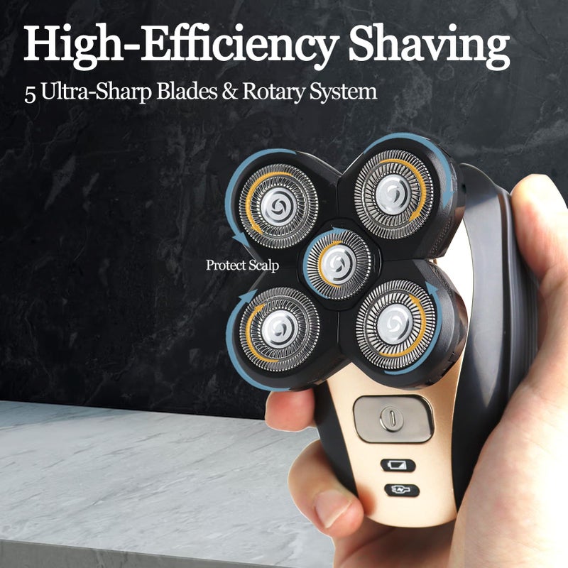 GORLENT 4-Pack Pro 5 Replacement Blade Refills for Freebirds Bald Head Shavers, Shaver Replacement Head for a Close and Smooth Shaving Experience - Image 2