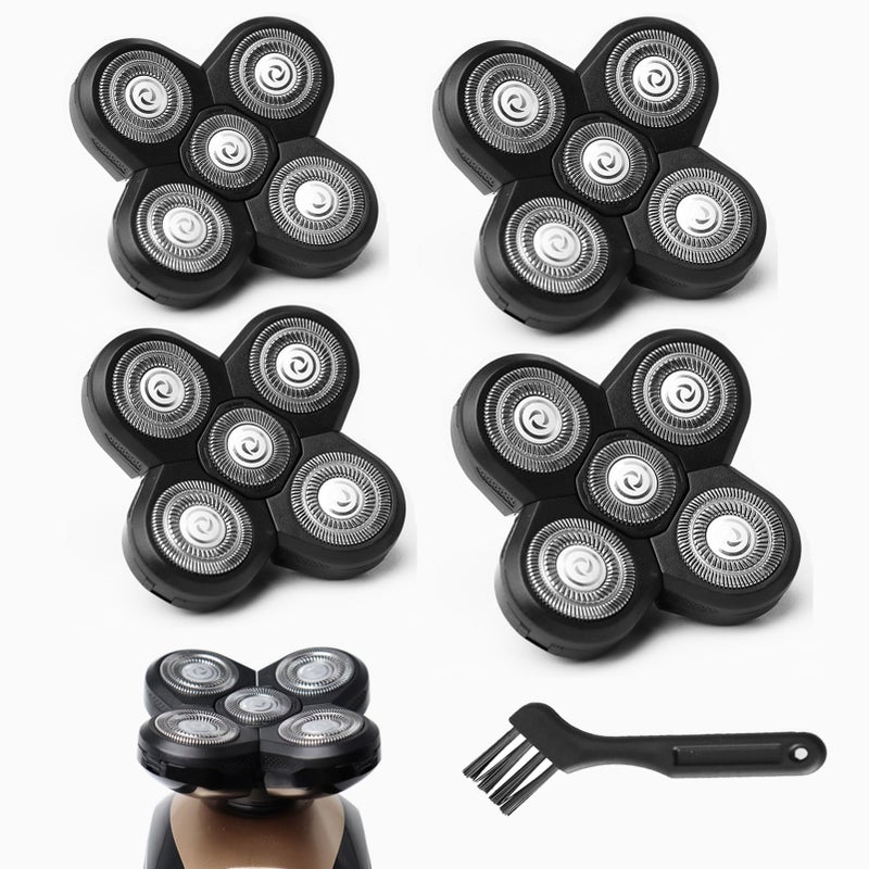 GORLENT 4-Pack Pro 5 Replacement Blade Refills for Freebirds Bald Head Shavers, Shaver Replacement Head for a Close and Smooth Shaving Experience - Image 1