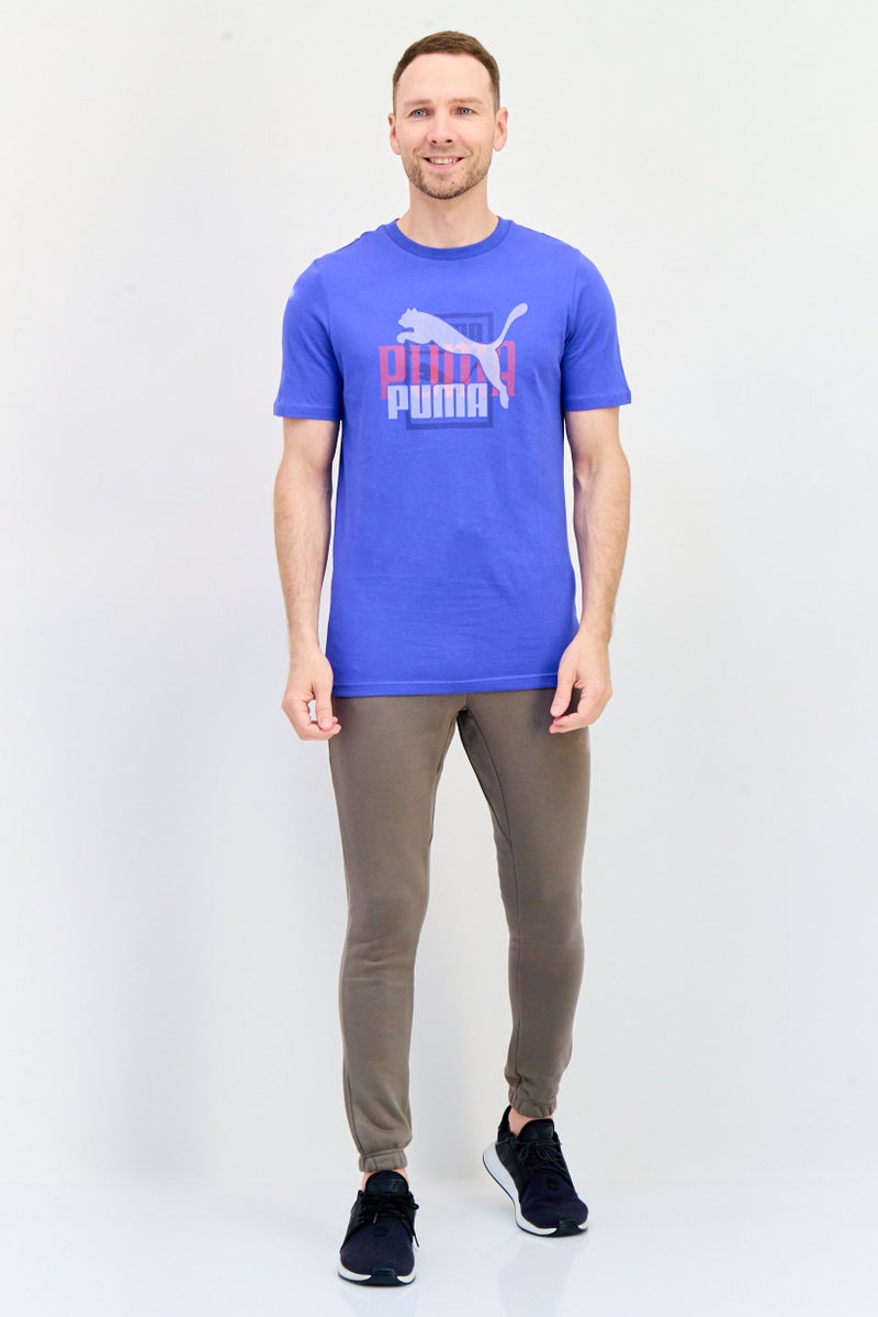PUMA Men Sportswear Fit Short Sleeve Outdoor T-Shirt, Blue - Image 4