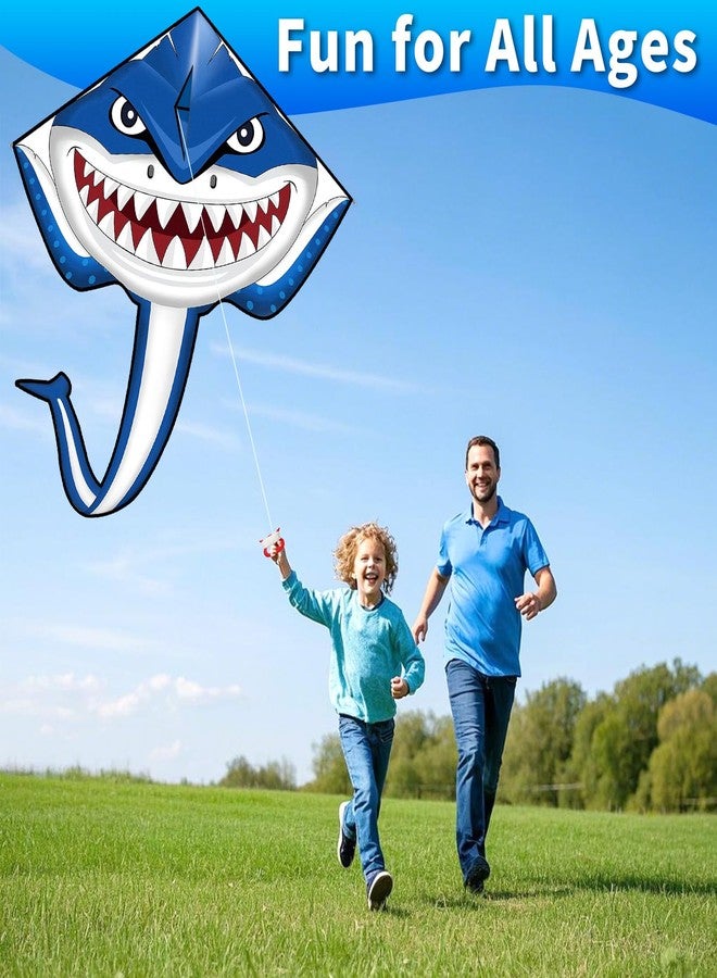 Hymaz Kites for Kids Ages 4-8 8-12, Large Shark Kite Easy to Fly for Kids & Adults, Beach Kites Toys with 328ft String and Handle, Beginner Kite for Boys Girls Outdoor Activities Summer Beach Games - Image 5