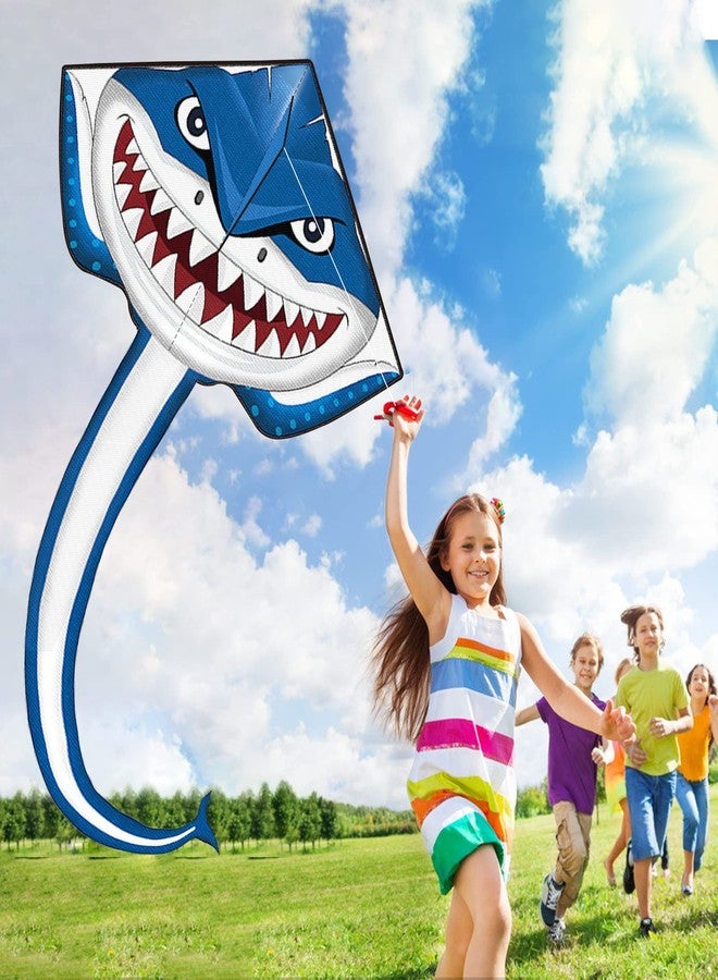 Hymaz Kites for Kids Ages 4-8 8-12, Large Shark Kite Easy to Fly for Kids & Adults, Beach Kites Toys with 328ft String and Handle, Beginner Kite for Boys Girls Outdoor Activities Summer Beach Games - Image 3