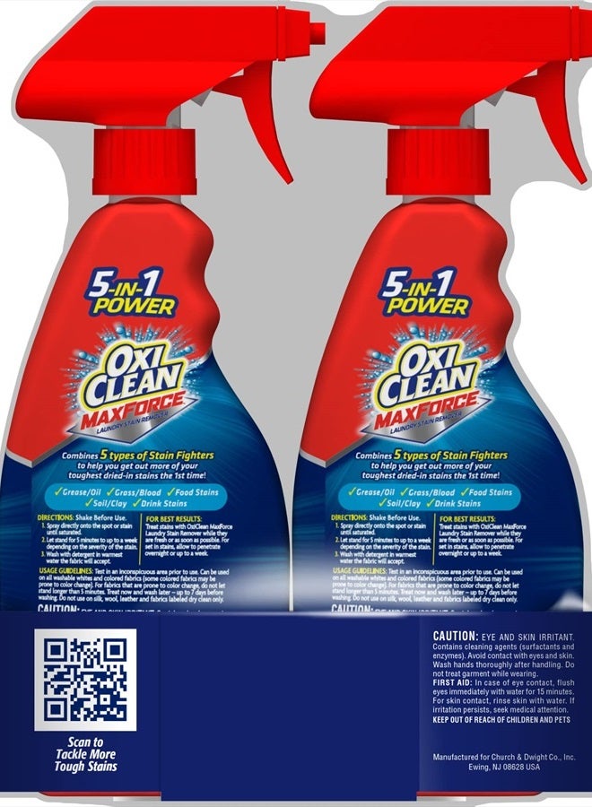 Oxiclean MaxForce Laundry Stain Remover, 16 Fl. oz. Twin Pack  - Image 2