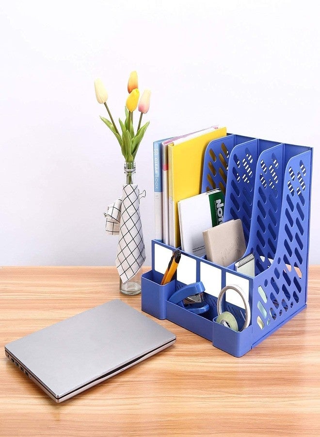 oddpod™ Math Expandable Metal Bookend 3 Compartments with Pen Holder, Storage Case & Hook/Multifunctional Desktop Stationery Storage Case for Office, Home, Living Room, School & Library - Green - Image 4