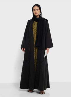 hayas closet Lace detailed Abaya with Sheila  - Image 1
