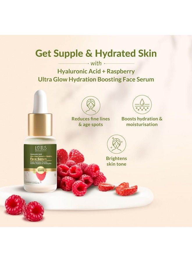 LOTUS BOTANICALS Hyaluronic Acid & Raspberry Ultra Glow & Hydration Boosting Serum ; All Skin Type;Paraben & Sulphate Free; 14Ml  - Image 4