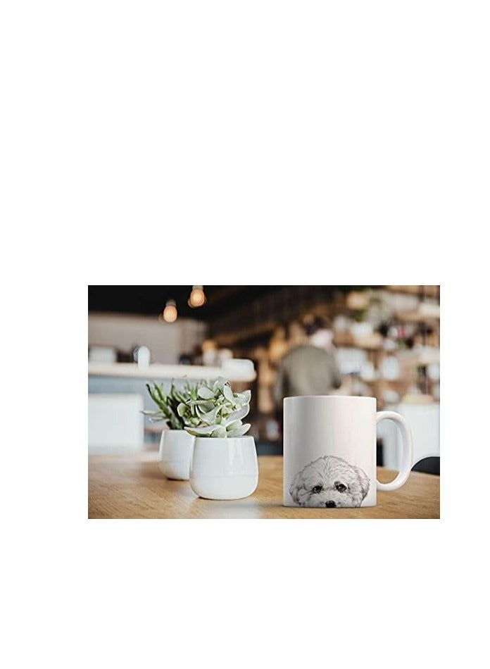 RYN Bichon Frise Dog Ceramic Coffee Mug Tea Cup, 11 OZ - Image 3