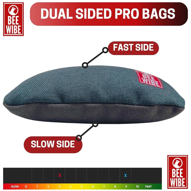 BEEWIBE Set of 4 Official Regulation Cornhole Bags - Dual-Sided, Weather-Resistant Bean Bags for Professional and Casual Play (Sea Green) - Image 2
