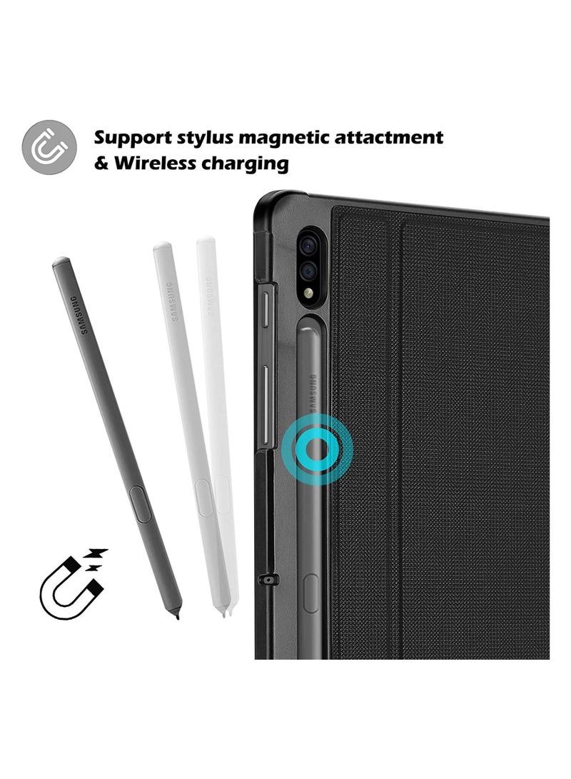 Procases Galaxy Tab S8 Plus/S7 Plus Case 12.4" 2022 2020 with S Pen Holder, Slim Stand Protective Folio Case Smart Cover for X800/X806/T970/T975/T976/T978 -Black - Image 5