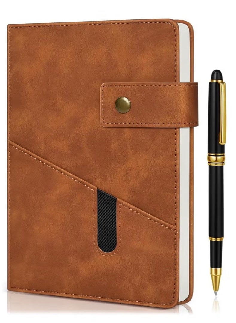 BiuTFon A5 Notebook with Pen, Hardcover Notebook with Pocket, Ruled Notepad School Supplies for Office Office, Business Travel - Image 1