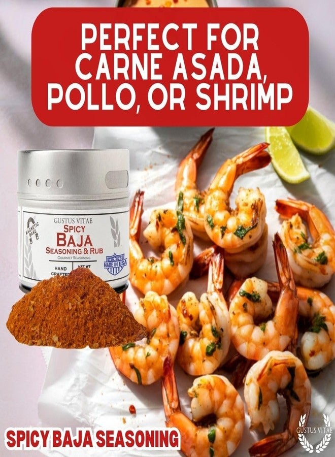 GUSTUS VITAE Spicy Baja Seasoning | Authentic Artisanal Spice Blend | All Natural, Non GMO | Hand Crafted in Small Batches | Made in USA | Sustainably Sourced, Ultra Premium Gourmet Seasoning | GLP-1 Friendly | Magnetic Tin | Gustus Vitae | #54 - Image 5