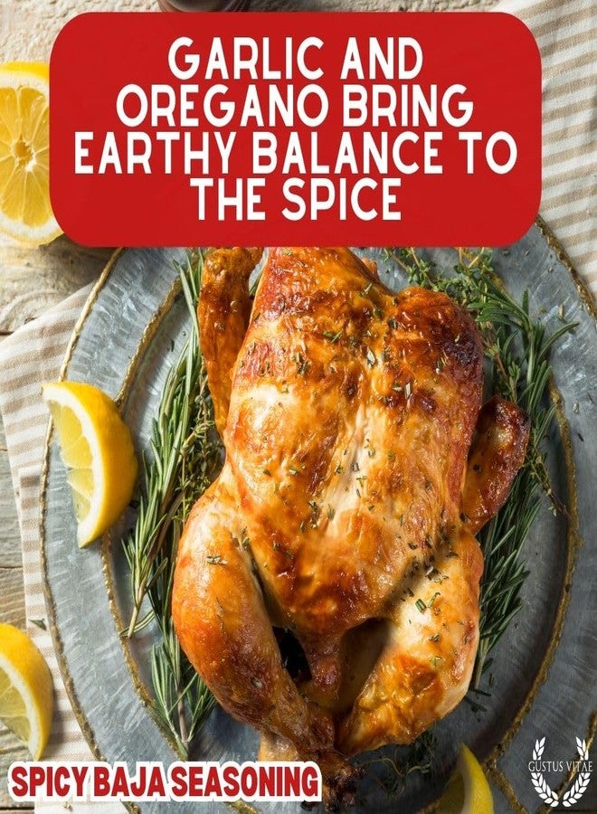GUSTUS VITAE Spicy Baja Seasoning | Authentic Artisanal Spice Blend | All Natural, Non GMO | Hand Crafted in Small Batches | Made in USA | Sustainably Sourced, Ultra Premium Gourmet Seasoning | GLP-1 Friendly | Magnetic Tin | Gustus Vitae | #54 - Image 4