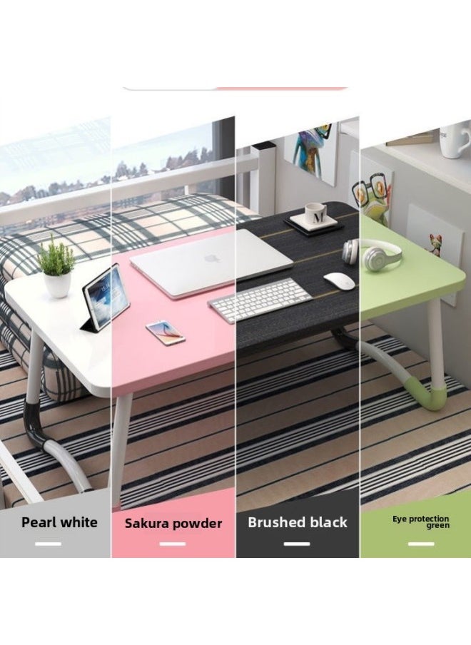 Generic - Sick Bed Dining Table Elderly Pregnant Women's Bed Small Dining Table Dormitory Upper Bed Foldable Movable Household-Color:Extra Large W Square White [70x40 Cup Slot] Height 33-a75 - Image 1
