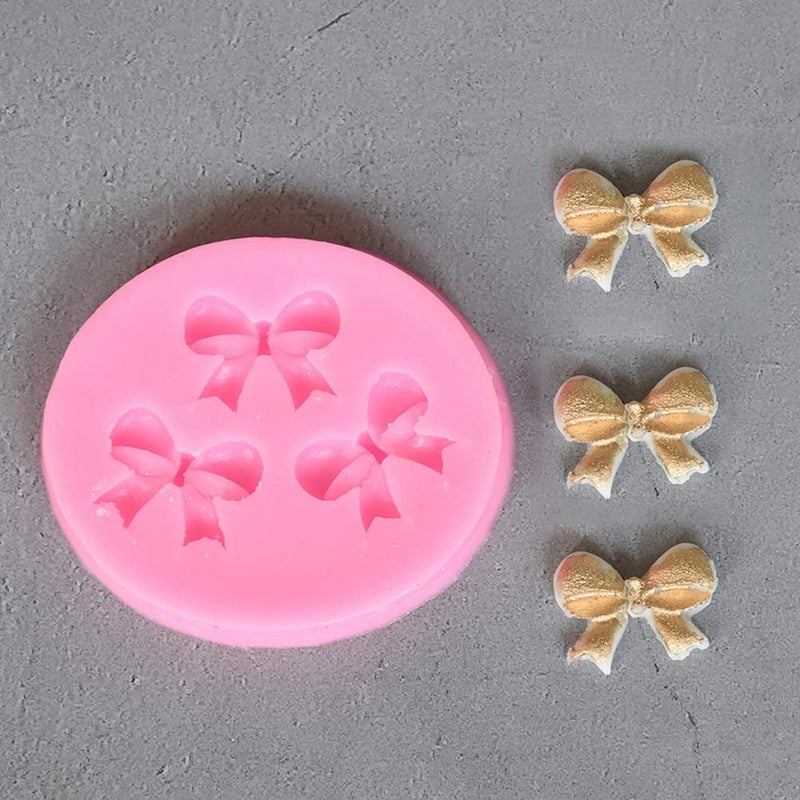 Pengxiaomei 3 Pack Bows Silicone Mould  Bow Fondant Sugar Mould Craft Molds for Birthday Wedding Party DIY Cake Decorating Mold - Image 5