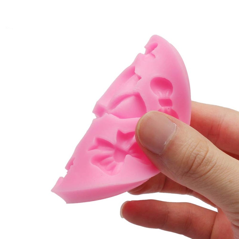 Pengxiaomei 3 Pack Bows Silicone Mould  Bow Fondant Sugar Mould Craft Molds for Birthday Wedding Party DIY Cake Decorating Mold - Image 4