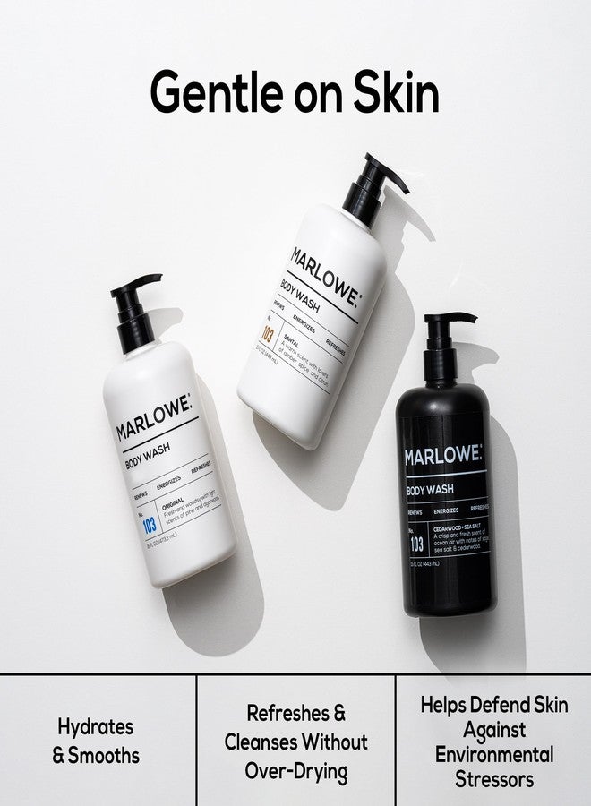 MARLOWE. Men's Body Wash, Refreshing Shower Gel, Santal, 15 oz Pump - Image 4