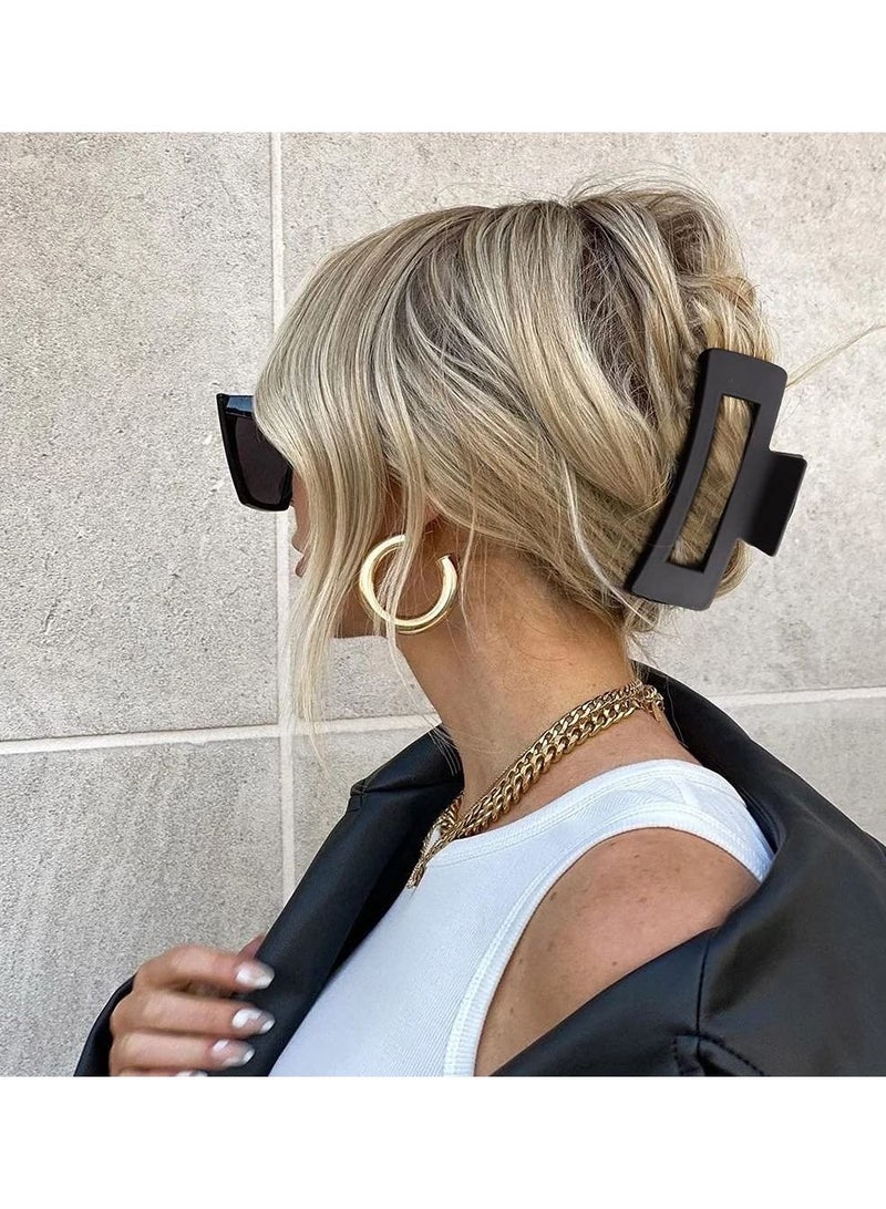 ORiTi Hair Claw Clips 4 PCS, Hair Clips for Thick Hair Acrylic Rectangular Jaw Clips Big Hair Clips Gifts for Women - Image 4