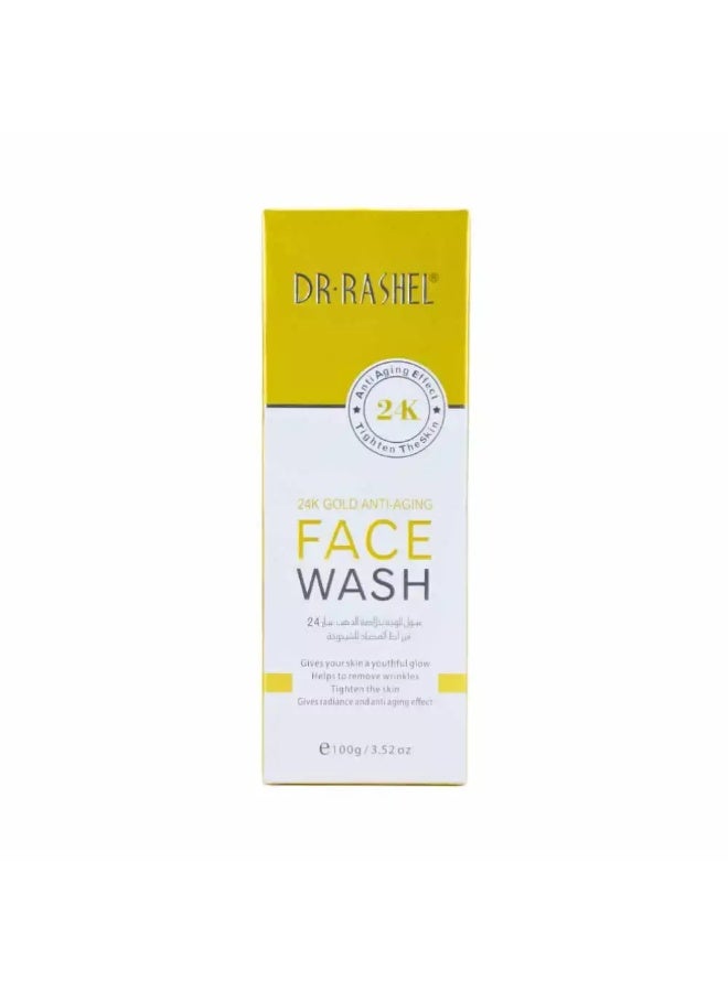 DR. RASHEL 24K Gold Anti Aging Face Wash for Remove Wrinkles Gold 100 gmgrams - Image 1