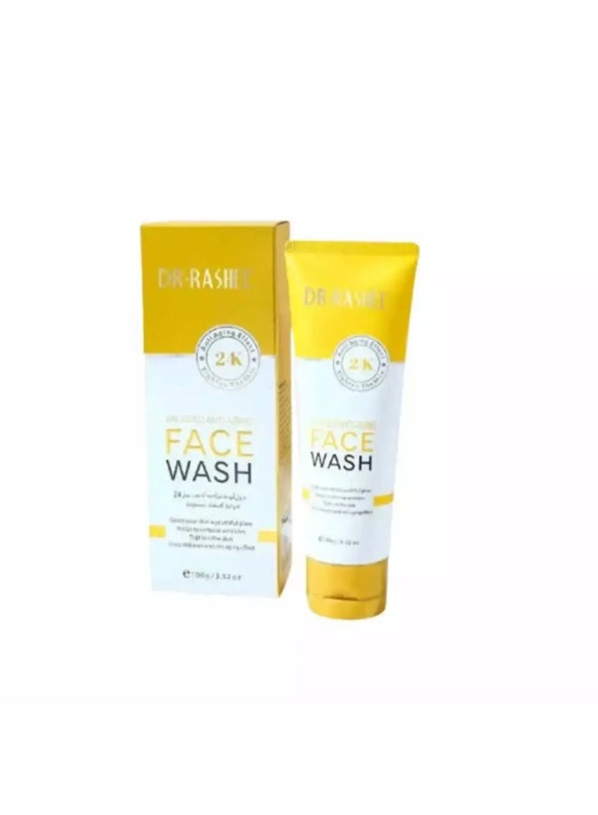 DR. RASHEL 24K Gold Anti Aging Face Wash for Remove Wrinkles Gold 100 gmgrams - Image 2