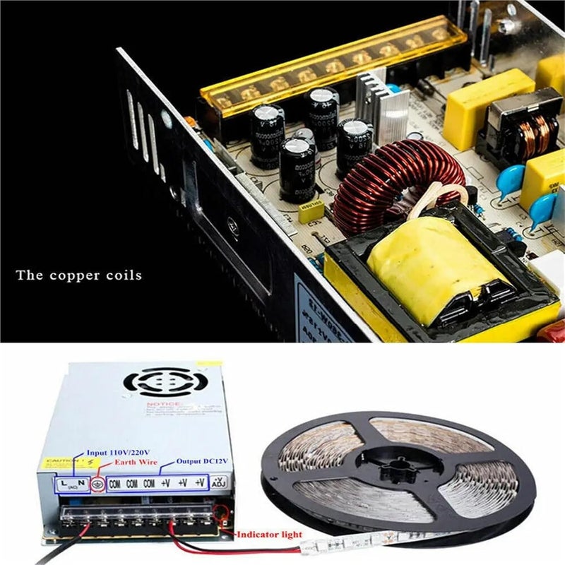 15A 12V DC Power Supply Switching Transformer Adapter Driver 12 Volt Source - Image 3