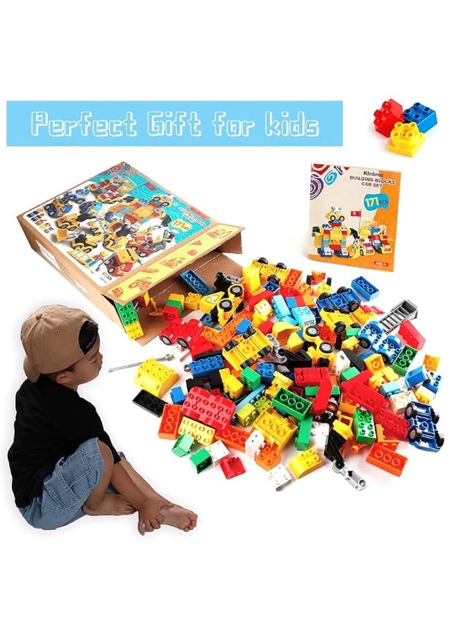 Klobroz Building Blocks for Toddlers 25 171 Pieces Building Blocks Car Set for Kids Classic Large Building Bricks Compatible with All Major Brands Educational Toys Blocks for All Ages  - Image 1