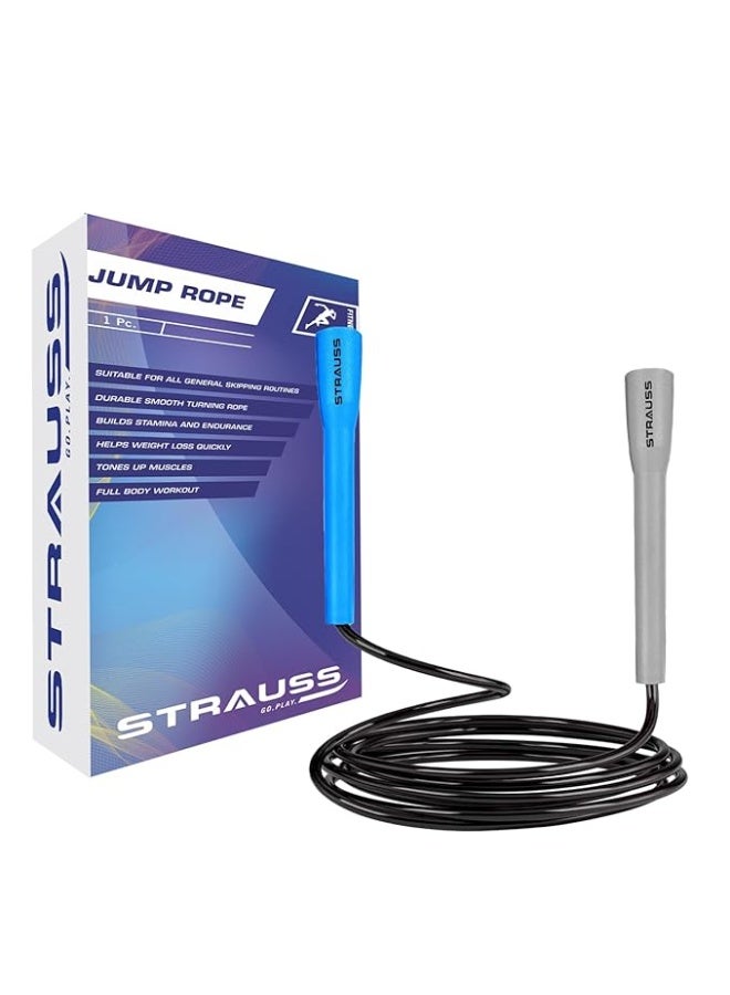 Strauss Skipping Rope for Women and Men | Adjustable Jumping Rope for Kids, Girls | Home Exercise Rassi Strength Workout | Health and Fitness Training (Multicolor) - Image 1