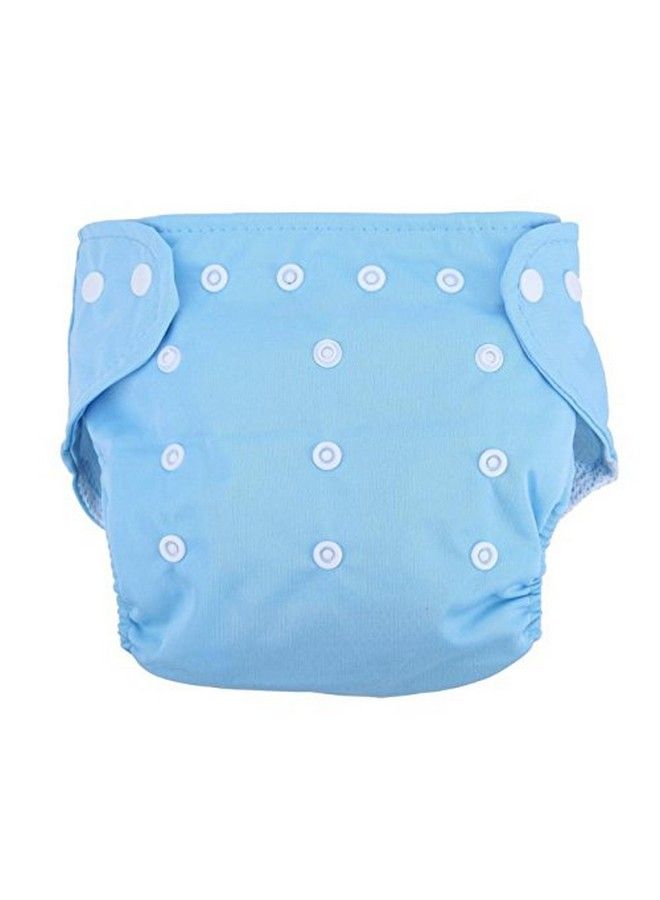 Tinny Tots Cloth Diaper Reusable Nappy Washable Free Size Adjustable Waterproof (Blue) - Image 1