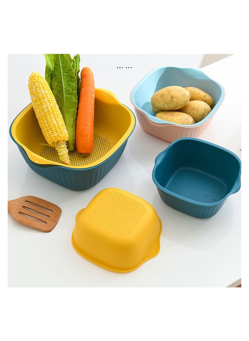 Deo King Kitchen Vegetable and Fruit Drainage Basket Set-Large, Medium and Small Size  - Image 2