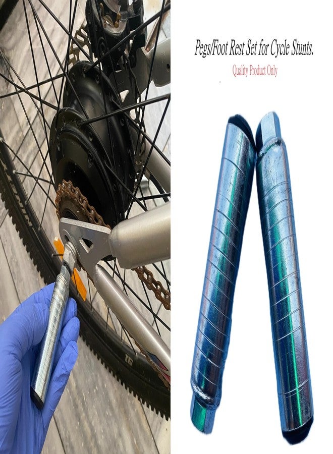 Ilsha® 1 Pair (2 Pcs) Mountain Bike Bicycle Antislip Cylinder Aluminum Alloy Standing Front Rear Foot Pegs. - Image 4