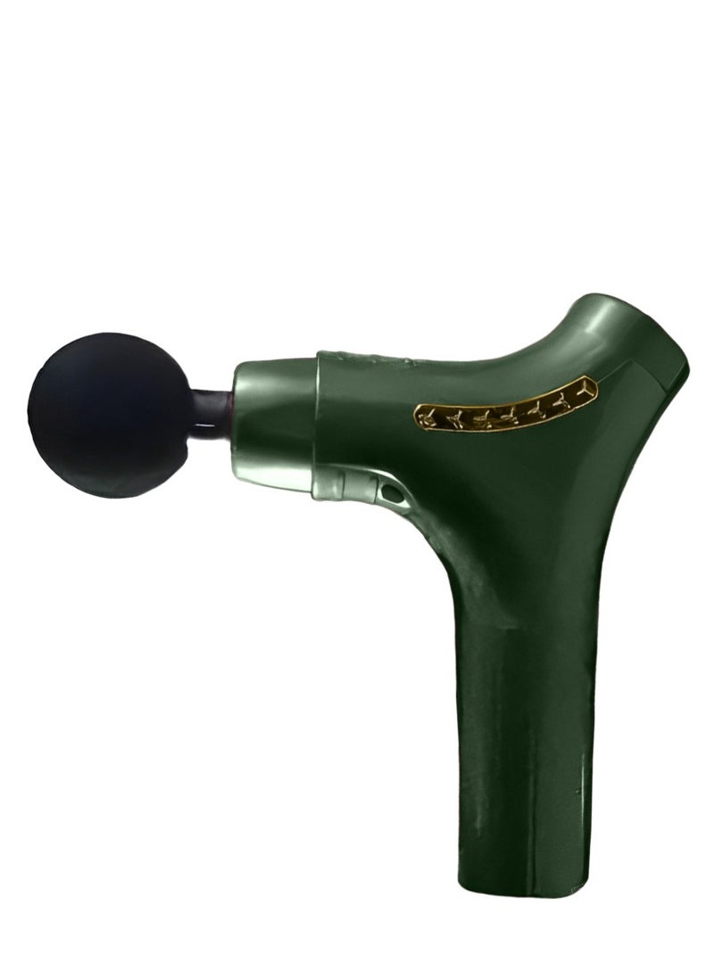 مسدس تدليك احترافي 6 في 1، مسدس تدليك HS-520 مزود بـ 6 رؤوس، رأس تدليك مصمم هندسيًا لاستخدامات متعددة، قوة احترافية 20 وات، تدليك عميق لاسترخاء العضلات - أخضر - Image 1