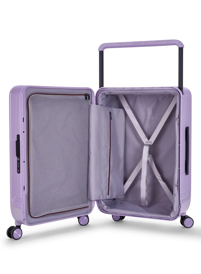 LIMRA Travel Bag From Limra Made Of PC Cabin Carry Check-In Luggage Trolley Size 20 inch Color Purple
