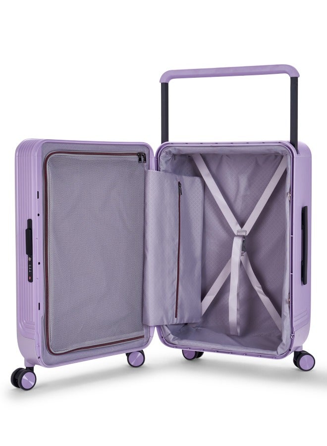 LIMRA Travel Bag From Limra Made Of PC Cabin Carry Check-In Luggage Trolley Size 20 inch Color Purple - Image 5
