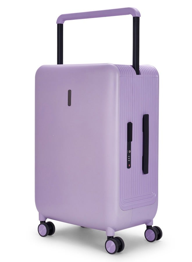 LIMRA Travel Bag From Limra Made Of PC Cabin Carry Check-In Luggage Trolley Size 20 inch Color Purple - Image 1