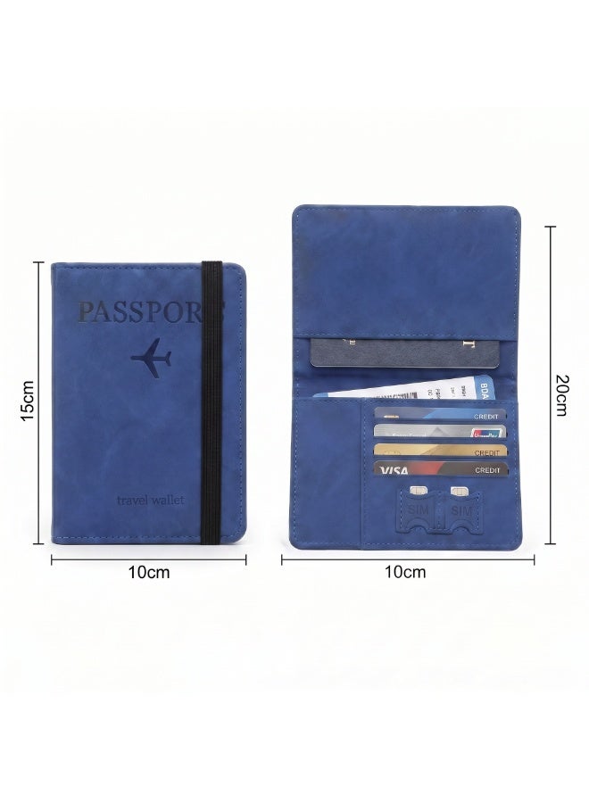 Premium Travel Wallet & Passport Holder with Elastic Band | Water-Resistant Organizer with 4 Card Slots & 2 SIM Pockets - Image 3
