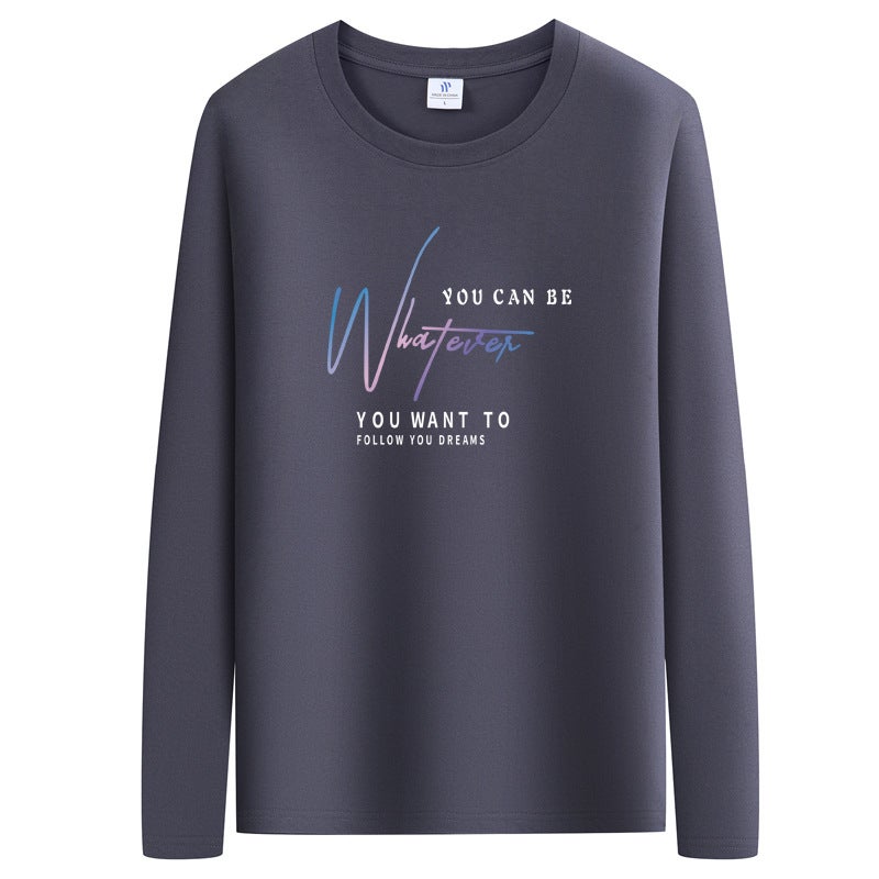 Autumn Long-Sleeved T-Shirt Men's Trbottomy Brand Loose Round Neck Casual Bottoming Shirt 2025 Spring and Autum New Pure Cotton T-Shirt for Men - Image 1