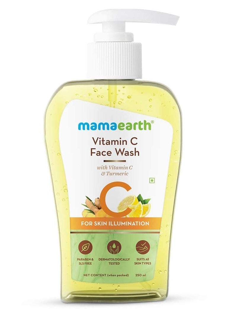 Mamaearth Vitamin C Face Wash for Women and Men 250ml. - Image 1