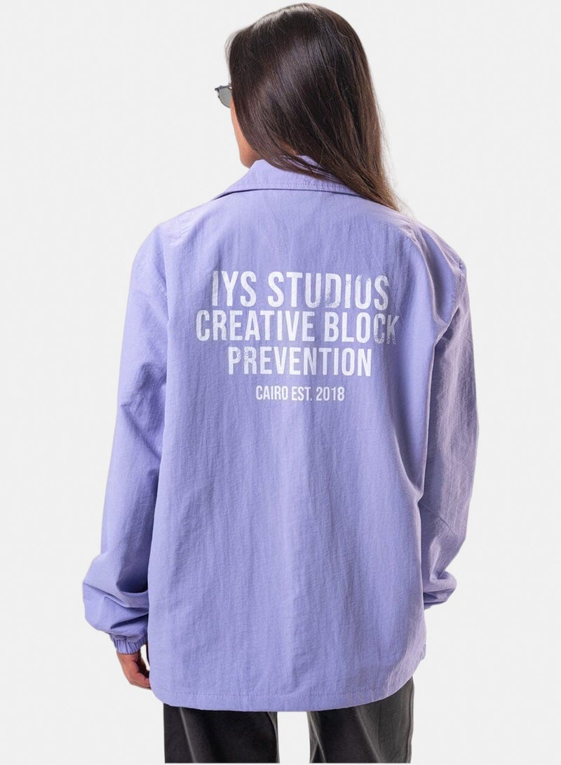 In Your Shoe Purple Printed Regular Windbreaker - Image 4