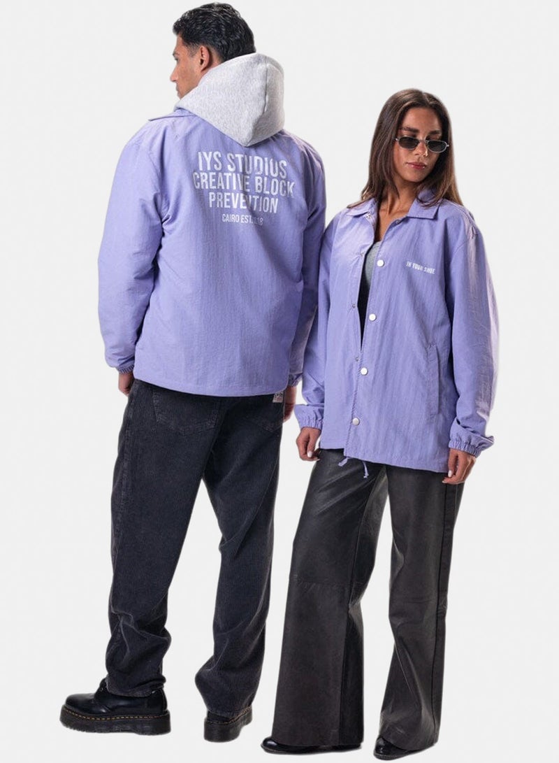 In Your Shoe Purple Printed Regular Windbreaker - Image 3