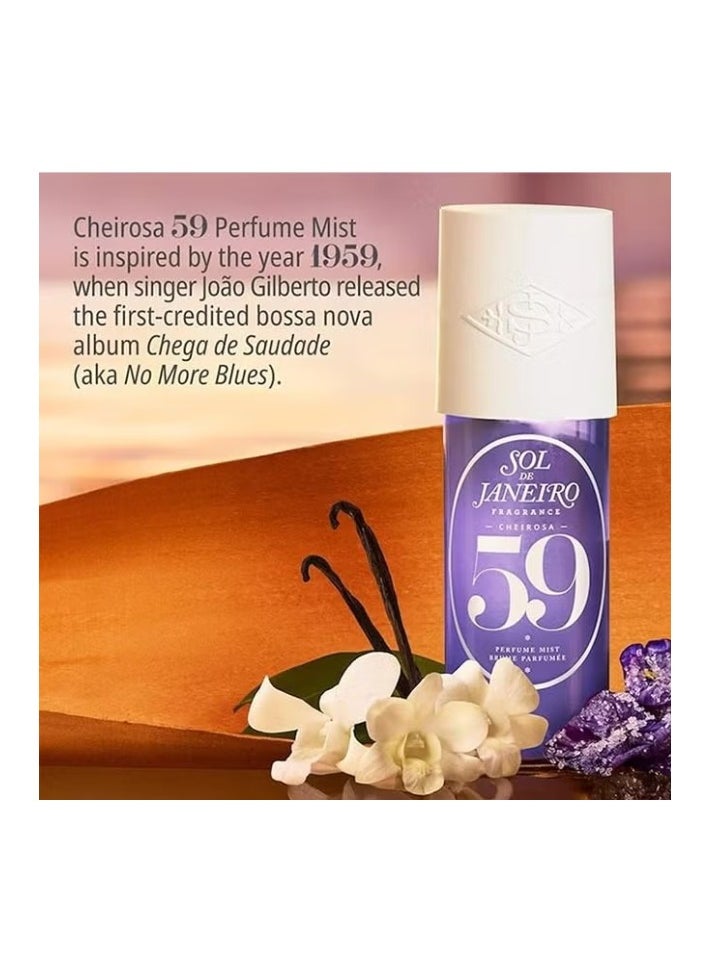 Sol de Janeiro - Fragrance Cheirosa 59 Perfume Mist 90ml, Brume Parfumee, Vanilla Orchid, Violet, and Sandalwood Fragrance - Image 1