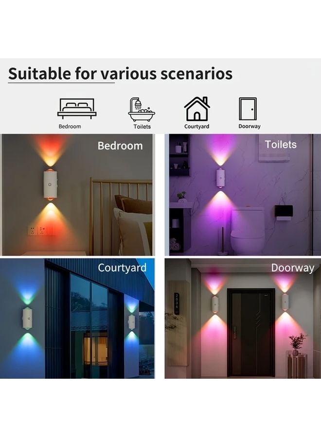 WONGIRL RGB Gradient Dimmable LED Night Light With Motion Sensor Magnetic Step Lamp 1pc - Image 4