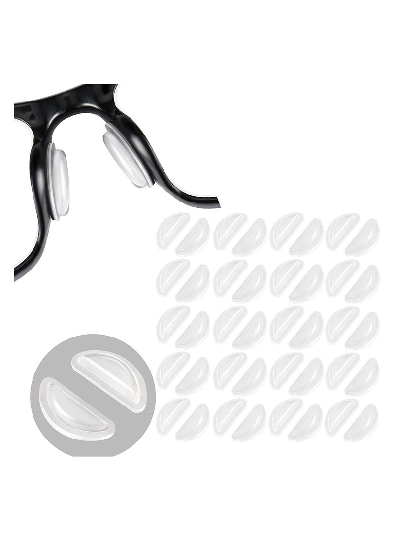 Captaintech - Eyeglass Nose Pads, Soft Silicone Adhesive Glasses, Anti-Slip Heighten Air Chamber Nose Pads, Design More Soft and Comfortable for Full Plastic Frames, Eyeglasses, Sunglasses 20 Pairs - Image 1