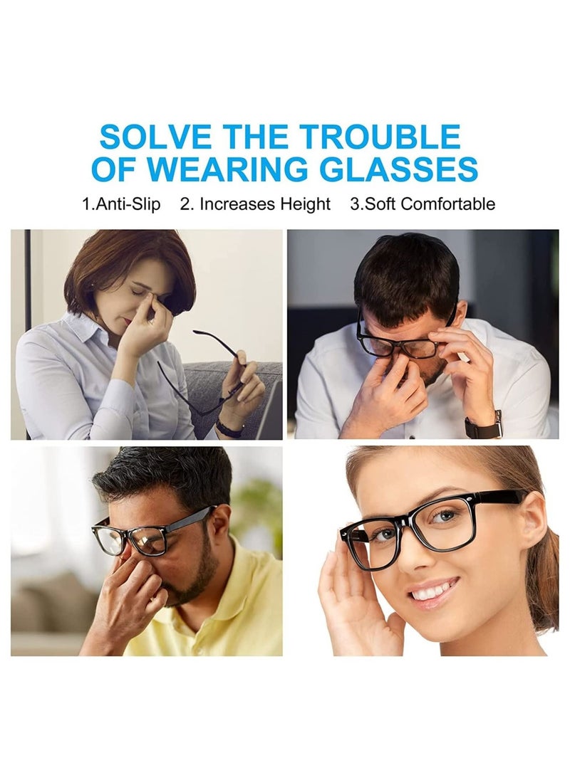 Captaintech - Eyeglass Nose Pads, Soft Silicone Adhesive Glasses, Anti-Slip Heighten Air Chamber Nose Pads, Design More Soft and Comfortable for Full Plastic Frames, Eyeglasses, Sunglasses 20 Pairs - Image 1