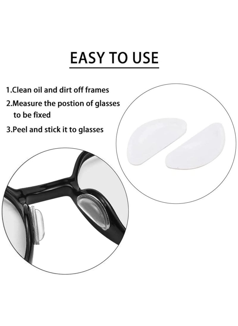 Captaintech - Eyeglass Nose Pads, Soft Silicone Adhesive Glasses, Anti-Slip Heighten Air Chamber Nose Pads, Design More Soft and Comfortable for Full Plastic Frames, Eyeglasses, Sunglasses 20 Pairs - Image 1